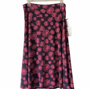 LuLaRoe Black and Pink Azure Skirt, large, NWT